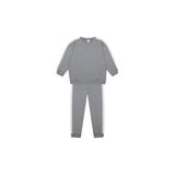 Antebies Beyaz Kontrastlı Gri Sweatshirt ve Pantolon Set, Erkek