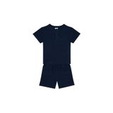 Antebies Lacivert Havlu Şortlu Set, Erkek