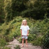 Antebies Organik Beyaz Minik Ördek Desenli Beli Lastikli Tshirt Şort Erkek Çocuk Pijama Takımı - 5 - 6 Yaş