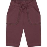 Antebies Organik Gots Sertifikalı Bordo, Dantel Detaylı Cepli, Bel Lastikli Bağcıklı Bebek Pantolonu - 12 - 18 Ay