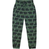 Antebies Organik Gots Sertifikalı Kapitone Orman Ayıları Desenli, Bel Lastikli, Bağcıklı Erkek Çocuk Eşofman Altı - Yeşil - 9 - 10 Yaş