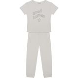 Antebies Organik Gri Good Human Nakışlı Beli Lastikli Kısa Kollu Erkek Çocuk Pijama Takımı - 2 Yaş - Bej