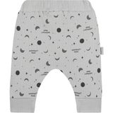 Antebies Organik Gri Minik Ay Desenli Beli Lastikli Erkek Bebek Pantolon - 9 - 12 Ay