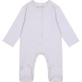Antebies Organik Lila Çıtçıtlı Uzun Kollu Kız Bebek Patikli Tulum - Mor - 6 - 9 Ay