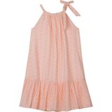 Antebies Pembe Dantelli Büzgü Detaylı Ayarlanabilir İnce Askılı Kız Çocuk Elbise - 3 - 4 Yaş