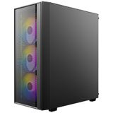 Antec AX65 ARGB, 4 x 120mm ARGB Fan Dahil, Yüksek Hava Akışlı Mesh Ön Panel, Temperli Cam Yan Panel, Orta Kule ATX Oyuncu Bilgisayar Kasası - Siyah