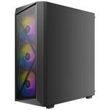 Antec AX67 ARGB, 4x120mm ARGB Fan Dahil, Temperli Cam Yan Panel, Mesh Ön Panel, 360mm Radyatör Desteği, Mid-Tower ATX Oyun Kasası, Siyah