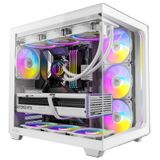 Antec C5 ARGB Beyaz, 4 x 120mm ARGB PWM Fan Dahil, Kavisli Temperli Cam, Tip-C 3.2, Mid-Tower ATX Oyuncu Kasası