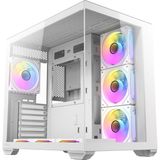 Antec Cx Mirror Mid Tower Oyuncu Kasası - 270° Panoramik Temperli Cam - 7X120MM Argb Fan - Atx / Micro-Atx / Itx - USB Type-C - Rtx 50 Serisi Uyumlu - Çift Bölmeli Tasarım Beyaz