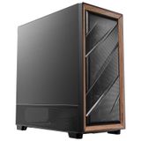 Antec Flux SE, Ses Sönümleyici Yan Paneller, 5 x PWM Fanlar Dahil, Ceviz Ahşap Ön Panel, Tip-C, 420mm Radyatör ve Arka Bağlantı Anakart Desteği, Sessiz Kılıf, Orta E-ATX Tower PC Kasası