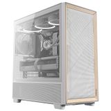 Antec Flux Wood Beyaz, 5x PWM Fan Dahil, Ahşap Ön Panel, Type-C, 420mm Radyatör ve Geri Bağlantı Anakart Desteği, Mid-Tower E-ATX PC Kasası, Beyaz