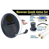 Antenci 40CM Karavan Çanak Anten Seti +Dijital Uydu Bulucu