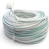 Antenci Ersan Kablo ER-0081 Cu-Cu Bakır Dt8 Alarm Diafon Kablosu 8canlı 100METRE - Beyaz