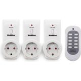 Antenci Wellhise YK02-GR-3+1 Uzaktan Kumandalı 3'lü Priz Seti 3680W - 1 Adet - Beyaz