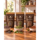 Antep Pazarı Chia Tohumu | Keten Tohumu | Kabak Çekirdeği Içi | 3'lü Set - 600 gr