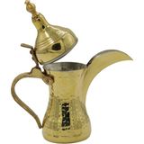 Antep Sepeti Dövme El Yapımı Mırra Cezve 22 cm - Sarı