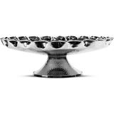 Antep Sepeti Gümüş Kaplama Ayaklı Bakır Meyvelik,sunumluk 22.5 cm - 10*22,5 CM