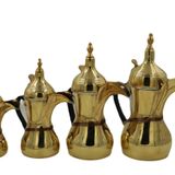 ANTEPSEPETİ Sarı Bakır 4'lü Mırra Cezve Seti