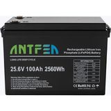 Antfea 24V100AH ABS Lityum Akü LiFePo4 - SİYAH