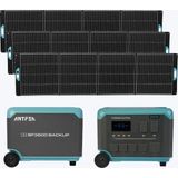 Antfea F3600 Ultra Taşınabilir Güç Kaynağı + BF3600 Backup Yedek Batarya + 3 Adet 400W Taşınabilir Güneş Paneli [ 3.6 Kw / 7.6 Kwh / 1.2 Kw ] - Renk; Çok Renkli