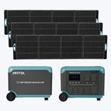 Antfea F3600 Ultra Taşınabilir Güç Kaynağı + Bf3600 Backup Yedek Batarya + 3 Adet 400w Taşınabilir Güneş Paneli 3.6 Kw / 7.6 Kwh / 1.2 Kw