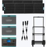 Antfea H2400 Pro Güç Kaynağı +2 Adet BH2400 Yedek Batarya + 2 Adet 400W Taşınabilir Paneli + Taşıma Römorku + Güneş Paneli Paralelleme Kablosu [ 2.4 Kw / 4.9 Kwh / 800 W ] - Çok Renkli