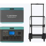 Antfea H2400 Pro Taşınabilir Güç Kaynağı + BH2400 Backup Yedek Batarya + H2400 Taşıma Römorku [ 2.4 Kw / 4.9 Kwh ] - Çok Renkli