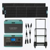 Antfea H2400 Pro Taşınabilir Güç Kaynağı+Bh2400 Backup Yedek Batarya+2 Adet 400W Taşınabilir Güneş Paneli+H2400 Taşıma Römorku+Güneş Pa