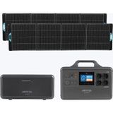 Antfea S2200 Pro Taşınabilir Güç Kaynağı + B2200 Backup Yedek Batarya + 2 Adet 400W Taşınabilir Güneş Paneli [ 2.4 Kw / 4.4 Kwh / 800 W ]