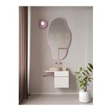 anthome Asimetrik 75x40 Cm Konsol Aynası, Dresuar Aynası, Tuvalet Aynası, Holl Aynası, Banyo Aynası Pembe