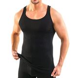 Anthony Jackson 5'li Kutu Premium Klasik Erkek Atlet ALEXANDER Ekstra Uzun- Taranmış İnce Fitilli Organik Pamuk (Düz) (SİYAH, 4XL)