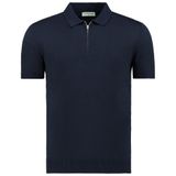 Anthony Jackson Erkek Fit Fermuarlı Triko Polo Tişört Stefano (AJ-601 - Lacivert, XL)