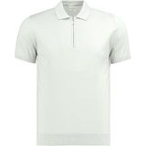 Anthony Jackson Erkek Fit Fermuarlı Triko Polo Tişört Stefano - Beyaz - 2XL