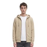 Anthony Jackson Erkek Kapüşonlu Hırka, Logo Baskılı, Regular Fit, Pamuklu, (BEJ, 4XL)