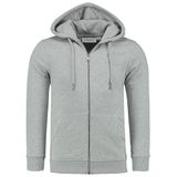 Anthony Jackson Erkek Kapüşonlu Sweatshirt, Logo Baskılı, Regular Fit, Pamuklu, Siyah (GRİ MELANJ, 5XL)