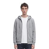 Anthony Jackson Erkek Kapüşonlu Sweatshirt, Logo Baskılı, Regular Fit, Pamuklu, Siyah (GRİ MELANJ, L)
