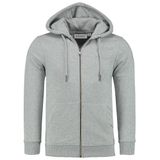 Anthony Jackson Erkek Kapüşonlu Sweatshirt, Logo Baskılı, Regular Fit, Pamuklu, Siyah (GRİ MELANJ, L)