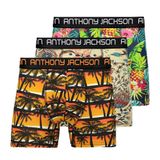 Anthony Jackson Likralı 5'lİ-3'lü Kutu Desenli Premium Erkek Boxer Palm Horizon (AJ-330 B (3'lü), XL)