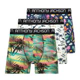 Anthony Jackson Likralı 5'lİ-3'lü Kutu Desenli Premium Erkek Boxer Palm Horizon (AJ-330 C (3'lü), XL)