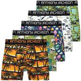 Anthony Jackson Likralı 5'lİ-3'lü Kutu Desenli Premium Erkek Boxer Palm Horizon (AJ-349 B (5'li), XL)