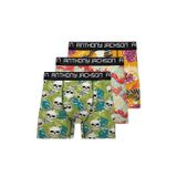 Anthony Jackson Likralı 5'Li-3'Lü Kutu Desenli Premium Erkek Boxer Palm Horizon