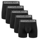 Anthony Jackson Likralı 5'li Kutu Premium Uzun Paçalı Erkek Boxer ShadowLine (AJ-350 B, L)