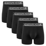 Anthony Jackson Likralı 5'li Kutu Premium Uzun Paçalı Erkek Boxer ShadowLine (AJ-350 B, M)