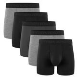 Anthony Jackson Likralı 5'li Kutu Premium Uzun Paçalı Erkek Boxer ShadowLine (AJ-350 D, S)