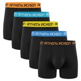 Anthony Jackson Likralı 5'li Kutu Premium Uzun Paçalı Erkek Boxer ShadowLine (AJ-350 E, S)