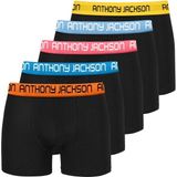 Anthony Jackson Likralı 5'li Premium Erkek Modal Boxer Denver - 5XL - 010 - Siyah