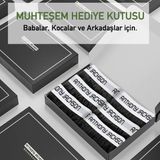 Anthony Jackson Likralı 6'lı Kutu Premium Erkek Boxer Douglas - Yeşil - Pembe - Beyaz - 4XL