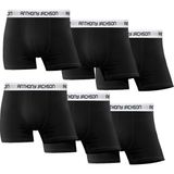 Anthony Jackson Likralı 6'lı Kutu Premium Erkek Boxer Douglas - Yeşil - Pembe - Beyaz - 5XL