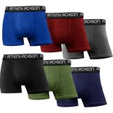 Anthony Jackson Likralı 6'lı Kutu Premium Erkek Boxer Merlin - 4XL - Siyah - Füme - Yeşil