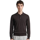 Anthony Jackson Premium Erkek Polo Yaka Triko Kazak Massimiliano - Kahverengi - 2XL